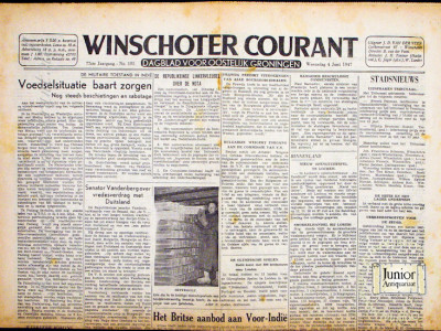 Krant geboortedag  Winschoter Courant (08-04-1983)