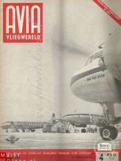 Vintage tijdschrift cadeau Avia Vliegwereld (22-01-1954)