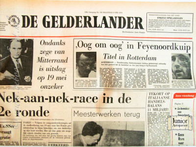 Krant geboortedag  De Gelderlander (22-12-1990)