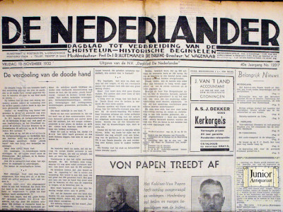 Krant geboortedag  De Nederlander (16-05-1918)