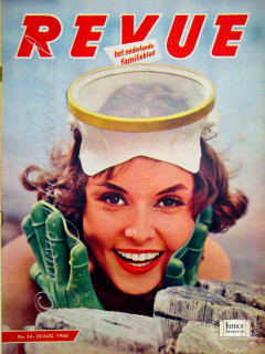 Vintage tijdschrift cadeau Revue (06-03-1954)