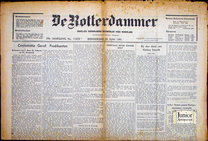 Krant geboortedag De Rotterdammer (24-04-1967), een mooi cadeau voor jubileum of verjaardag
