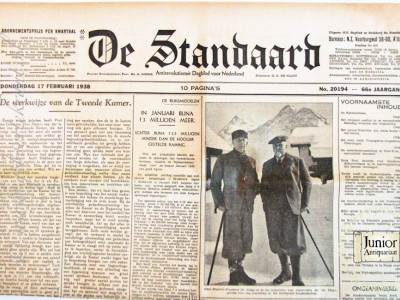 Krant geboortedag  De Standaard (25-02-1918)