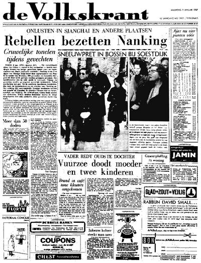 Voorpagina De Volkskrant 09-01-1967