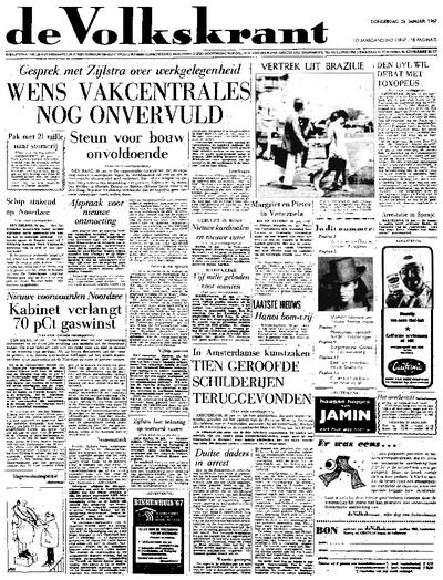 Voorpagina De Volkskrant 26-01-1967
