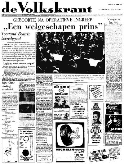 Voorpagina De Volkskrant 28-04-1967