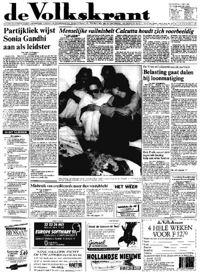 Voorpagina De Volkskrant 23-05-1991