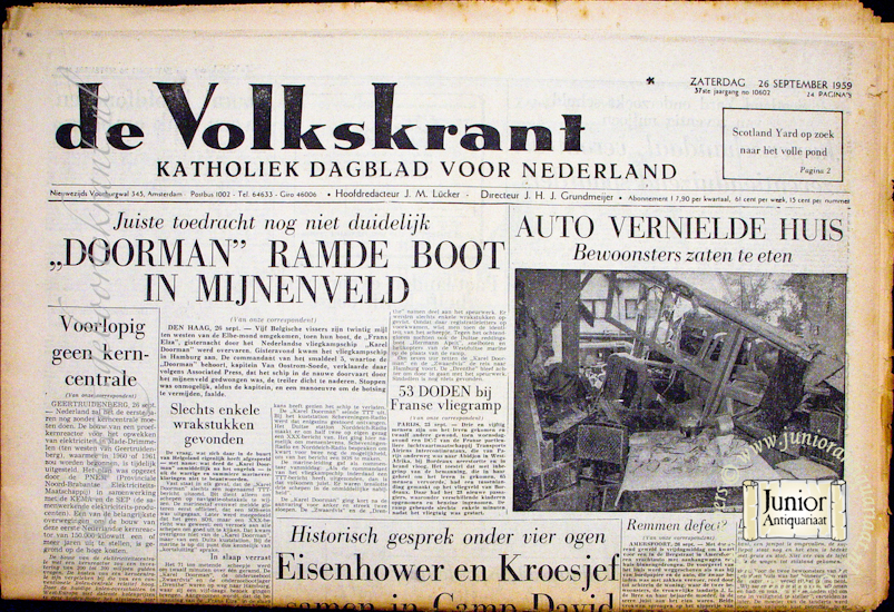 Krant geboortedag De Volkskrant (20-10-2015), een mooi cadeau voor jubileum of verjaardag