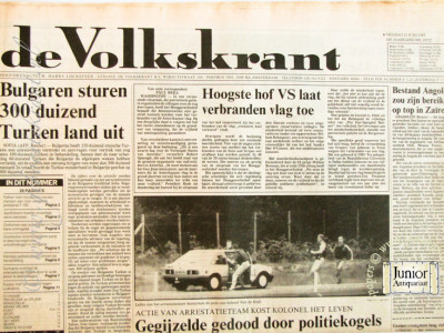 Krant geboortedag  De Volkskrant (21-01-2013)