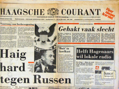 Krant geboortedag  AD - Haagsche courant (18-11-2006)
