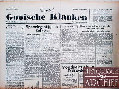 Krant geboortedag  Dagblad Gooische klanken (11-11-1948)