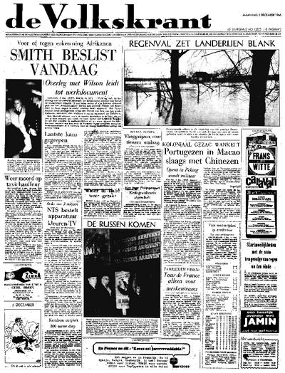 Voorpagina De Volkskrant 05-12-1966