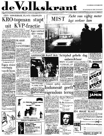 Voorpagina De Volkskrant 08-12-1966