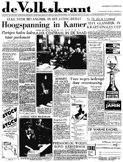 Voorpagina De Volkskrant 15-12-1966