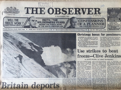 Krant geboortedag  The Observer (29-08-1976)