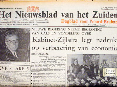 Krant geboortedag  Het Nieuwsblad van het Zuiden (11-08-1971)