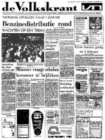 Het nieuws van toen voorpagina krant de Volkskrant Donderdag 13 December 1973