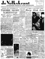 Volkskrant 31 augustus 1964 voorpagina nieuws