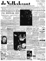 Volkskrant 9 september 1964 voorpagina nieuws