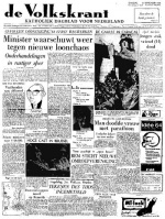 Volkskrant 22 september 1964 voorpagina nieuws