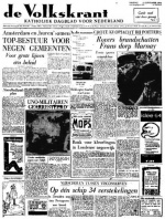 Volkskrant 25 september 1964 voorpagina nieuws