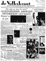 Volkskrant 16 oktober 1964 voorpagina nieuws