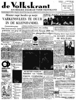 Volkskrant 20 oktober 1964 voorpagina nieuws