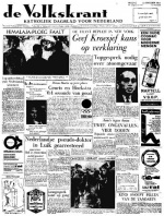 Volkskrant 23 oktober 1964 voorpagina nieuws