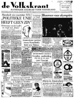 Volkskrant 26 oktober 1964 voorpagina nieuws