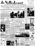 Volkskrant 28 oktober 1964 voorpagina nieuws