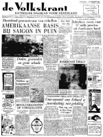 Volkskrant 2 november 1964 voorpagina nieuws