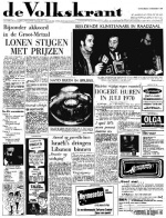 Volkskrant 04 december 1964 voorpagina nieuws