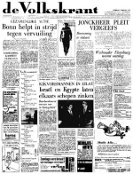 Volkskrant 07 februari 1970 voorpagina nieuws
