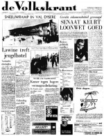 Volkskrant 11 februari 1970 voorpagina nieuws