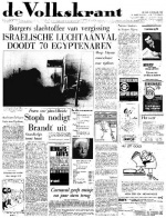 Volkskrant 13 februari 1970 voorpagina nieuws