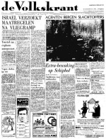 Volkskrant 23 februari 1970 voorpagina nieuws