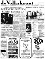 Volkskrant 27 februari 1970 voorpagina nieuws