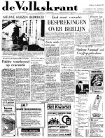 Volkskrant 28 februari 1970 voorpagina nieuws
