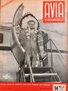 Vintage tijdschrift cadeau Avia Vliegwereld (09-04-1954)