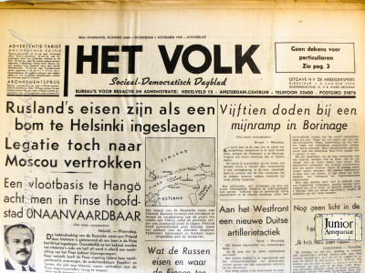 Krant geboortedag  Het Volk (30-03-1918)