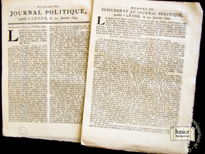 Krant geboortedag  Journal Politique publié à Leyde (03-07-1812)