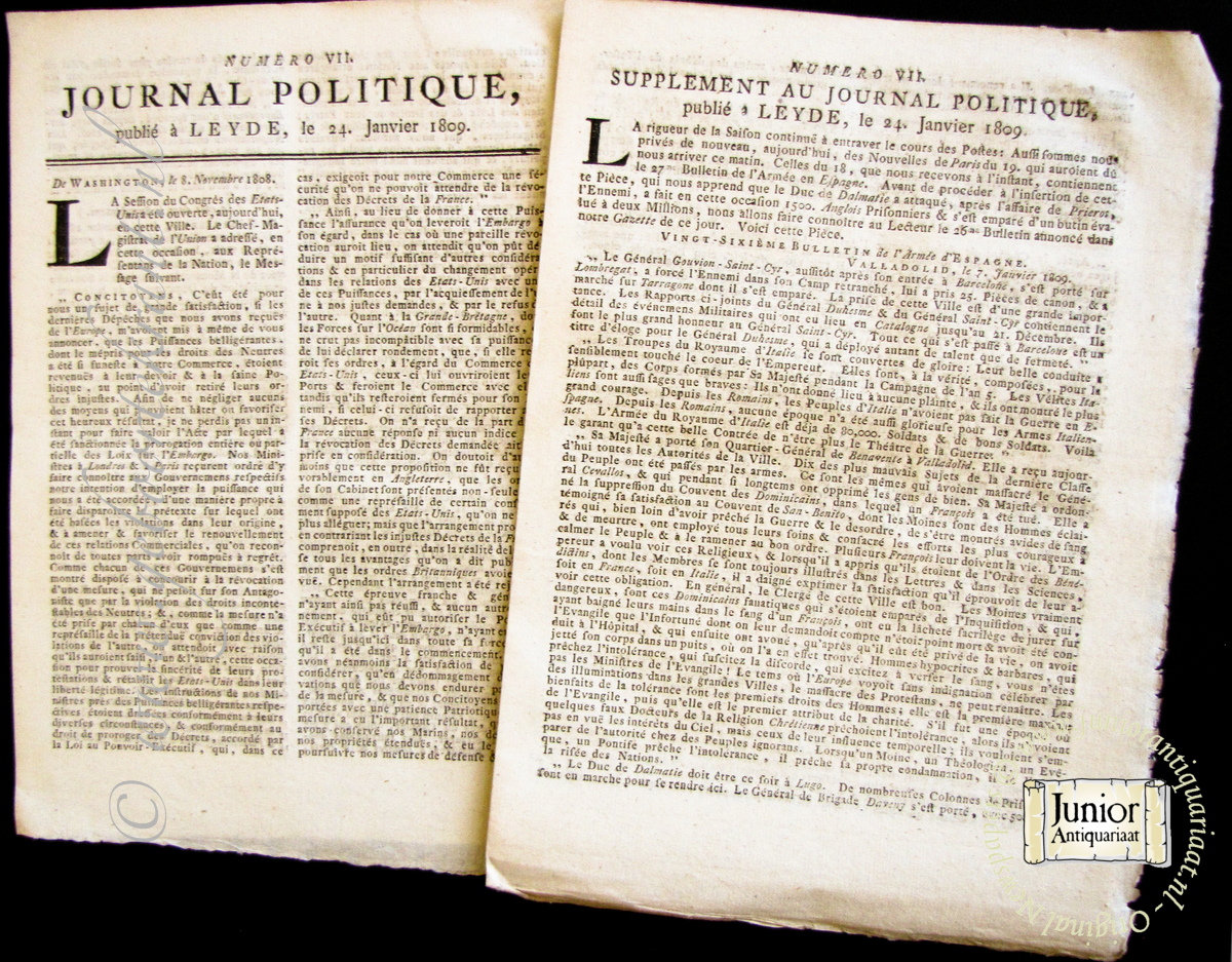 Journal Politique publié à Leyde (19-10-1810)
