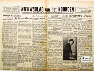 Krant geboortedag  Nieuwsblad van het Noorden (19-01-1991)