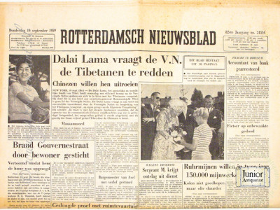 Krant geboortedag  Rotterdamsch Nieuwsblad (18-08-1948)