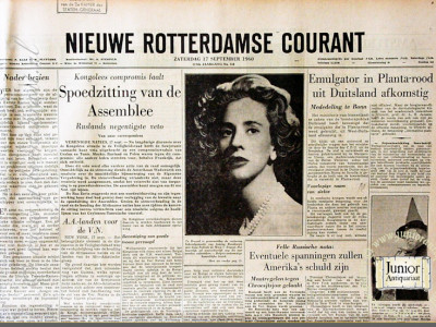Rotterdamsche courant krant geboortedag als jubileumscadeau